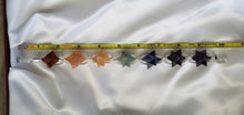 Load image into Gallery viewer, 7 CHAKRA SPINNING MERKABA HEALING CHRYSTAL WAND.