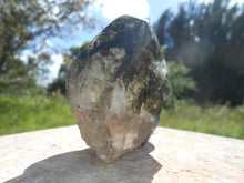 Load image into Gallery viewer, BLACK GHOST CRYSTAL SKELETAL POINT - 155g SPECIMEN.